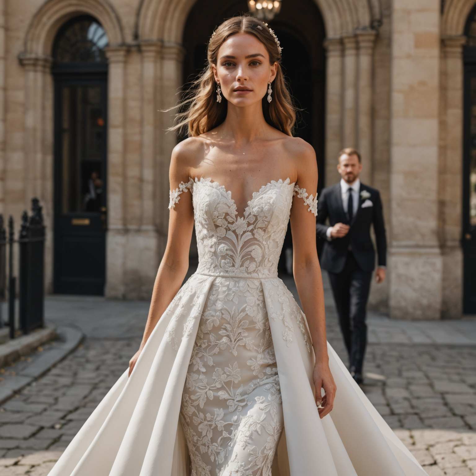 "**Ethereal Trim Outfit by Monique Lhuillier**"