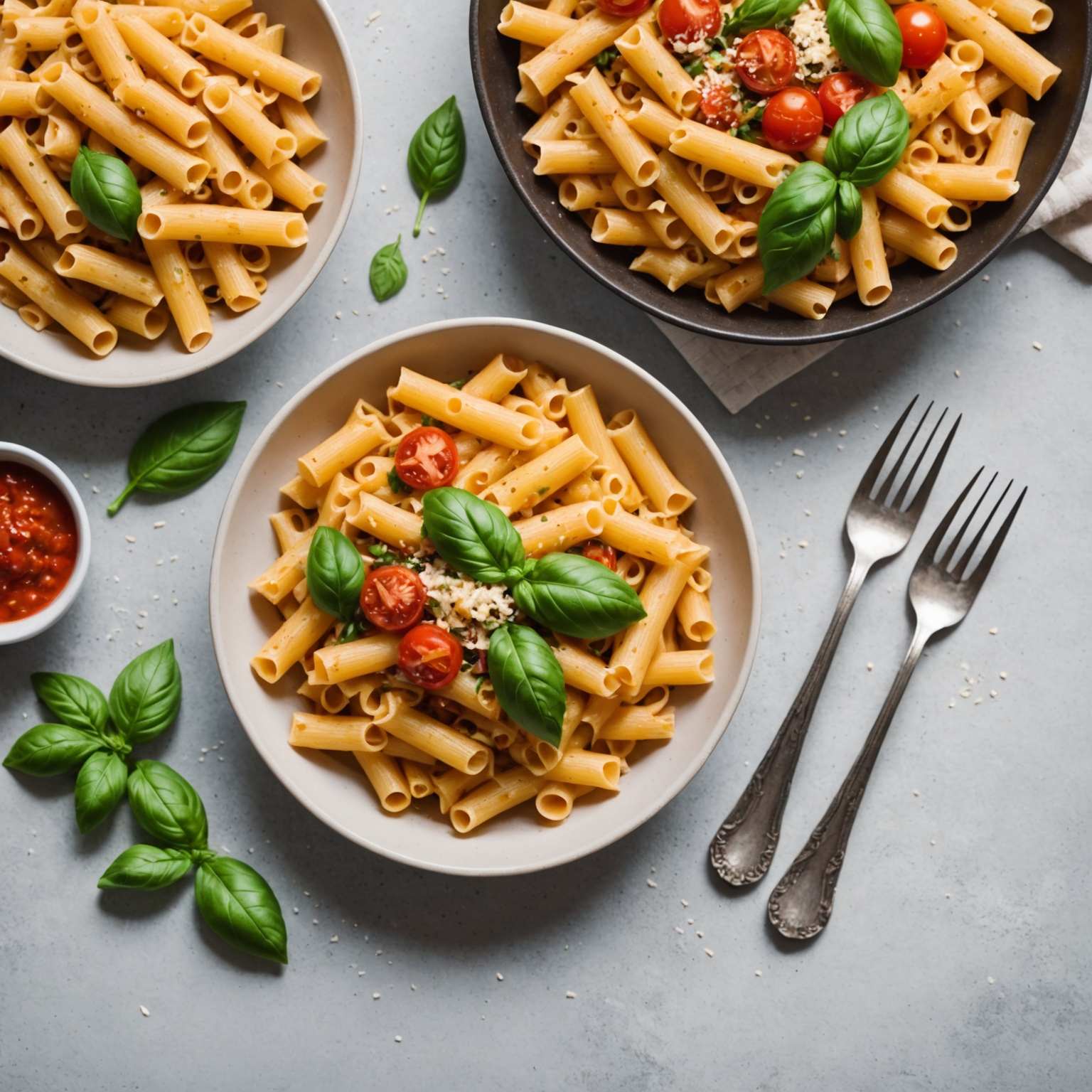 "Lentil Pasta with Tomato Basil Sauce"