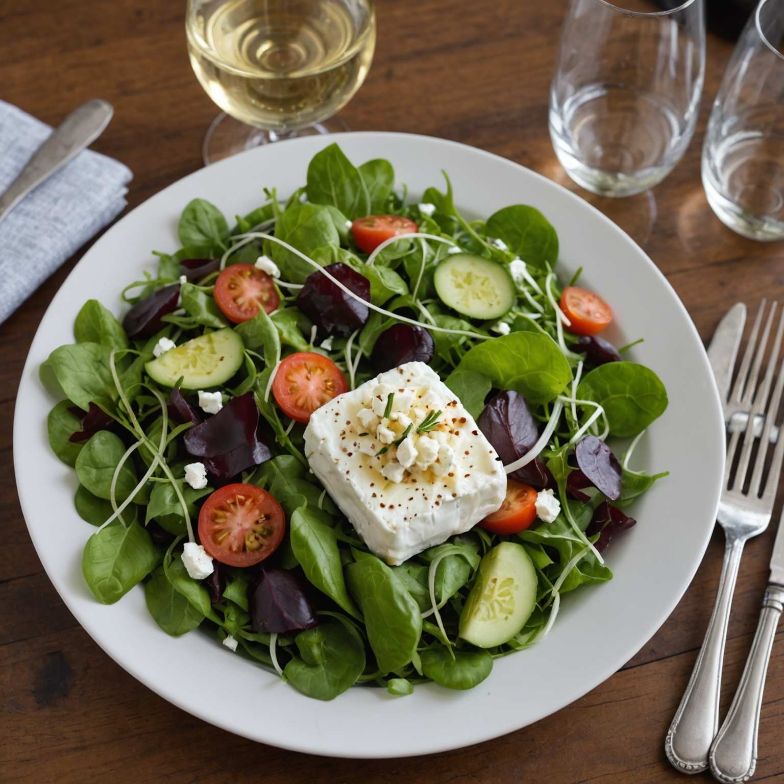 Sauvignon Blanc with Goat Cheese Salad