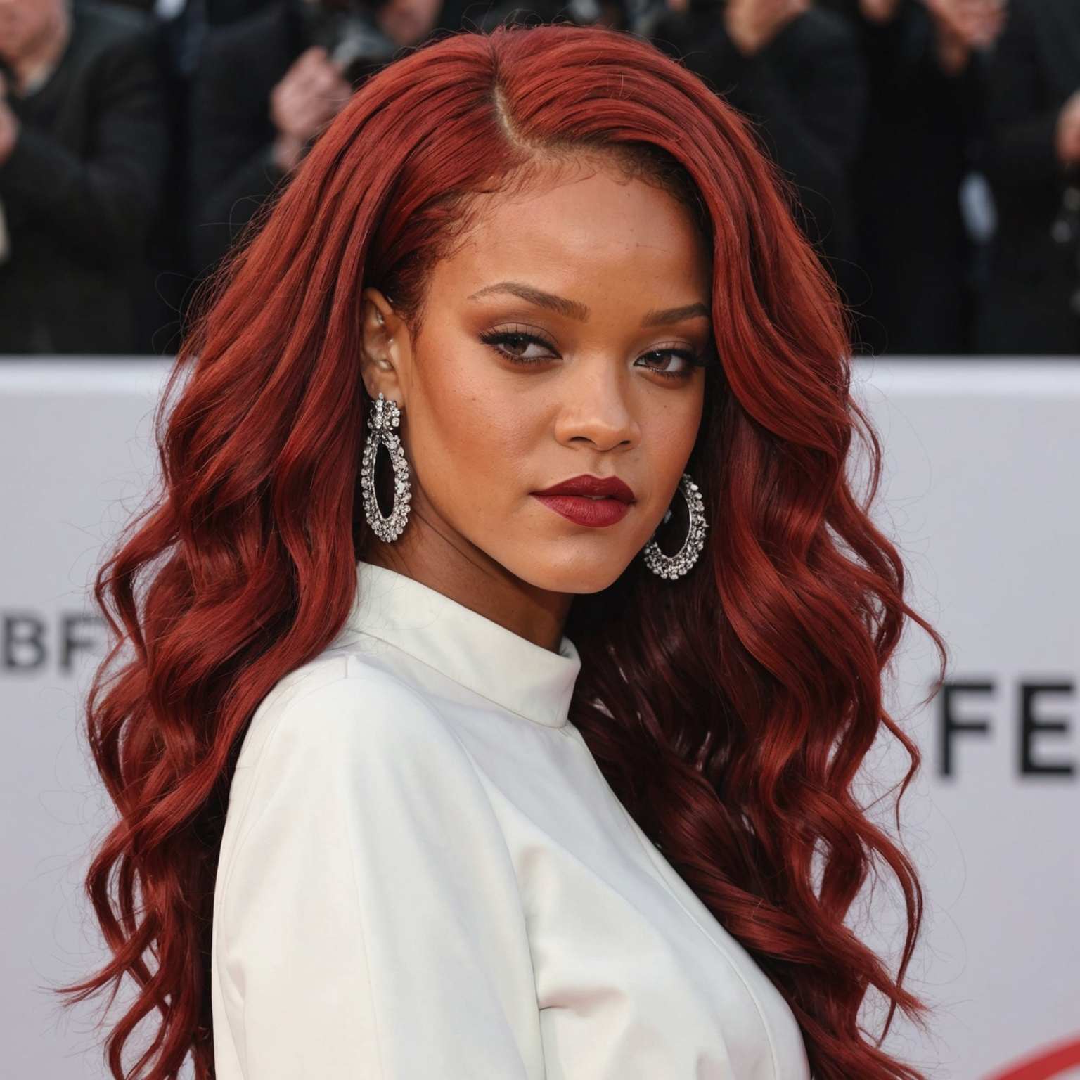 Rihanna’s Bold Red Hair