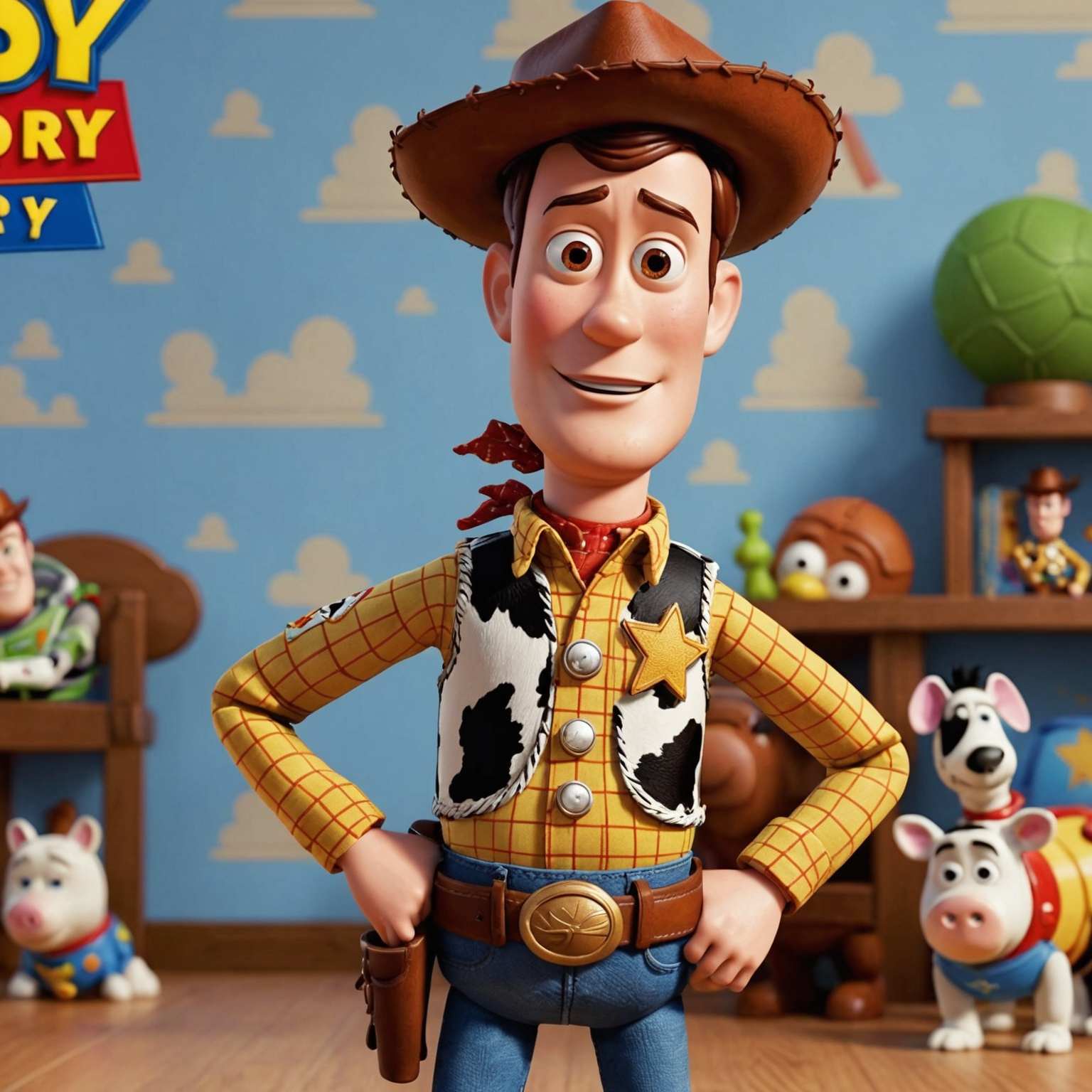 Tom Hanks as Woody in “Toy Story”