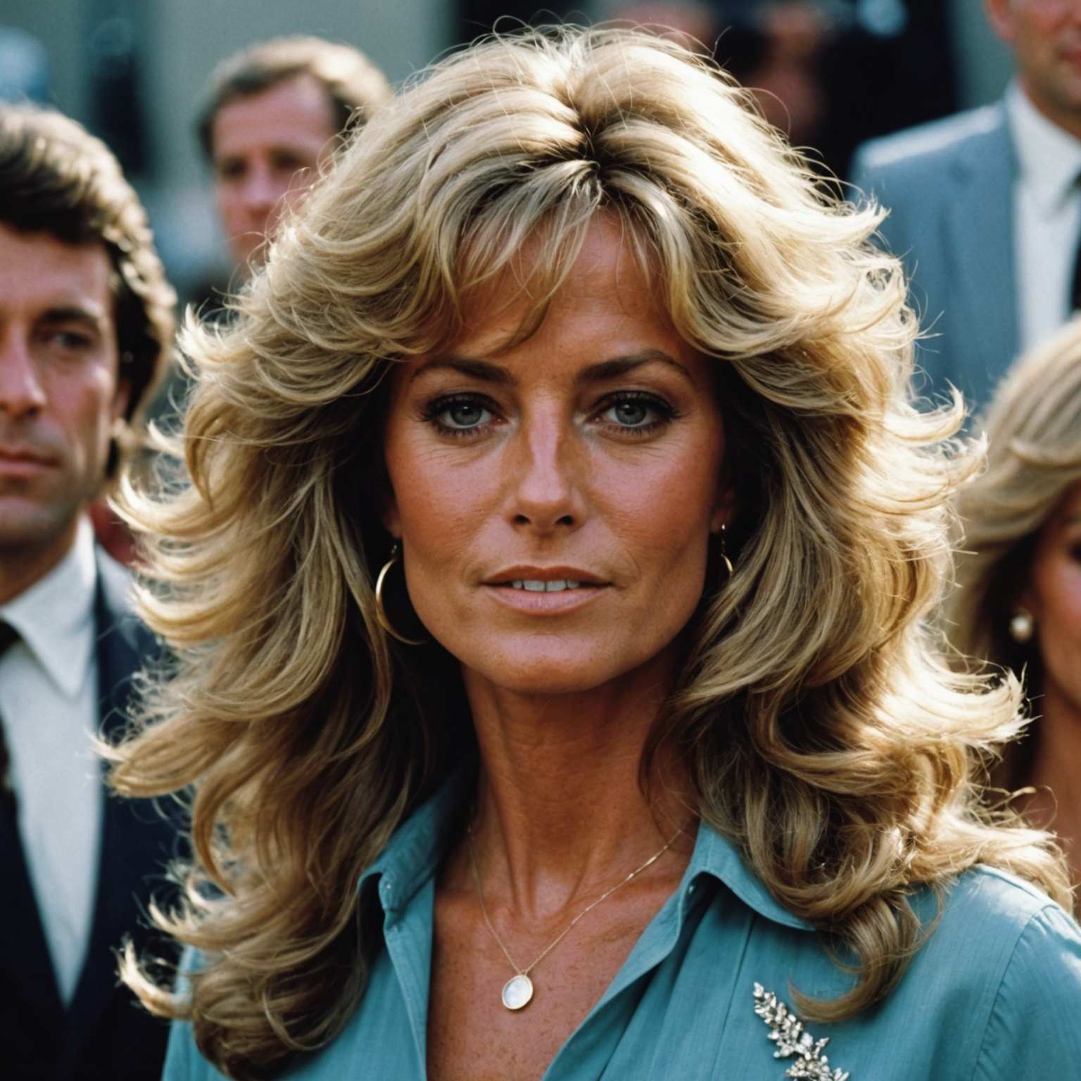 Farrah Fawcett’s Feathered Hair